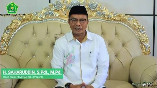 Kepala Kantor Kemenag Jeneponto, H. Saharuddin. (Foto/ist).