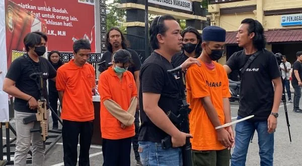 Pelaku Curanmor yang berhasil diamankan pihak kepolisian (Dok: Atri KabarMakassar).