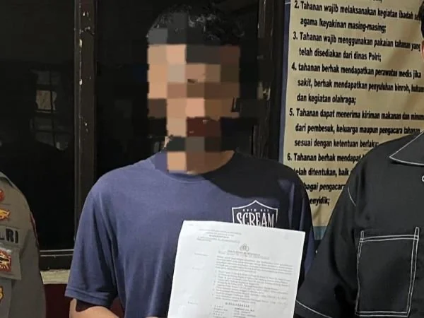 Tersangka M (29) saat diamankan Unit Tipidum Polres Jeneponto (Dok : Ist).