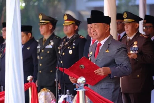 Wakil Bupati Gowa, Abdul Rauf Malaganni bertindak sebagai inspektur upacara memperingati Hari Kesaktian Pancasila (Dok : Ist).
