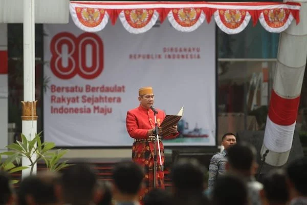 Pelindo Group Wilayah Kerja Makassar menggelar Upacara Peringatan HUT ke-80 Kemerdekaan RI (Dok: Ist)