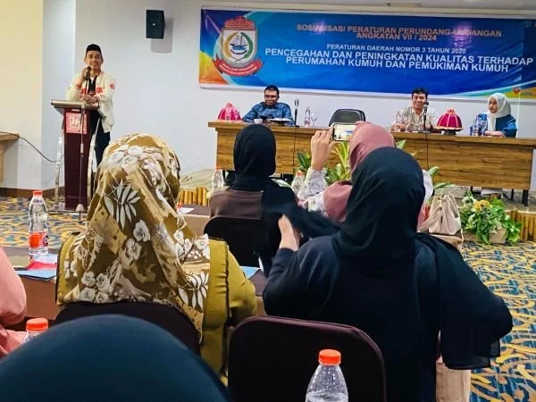 Ketua DPRD Makassar, Rudianto Lallo menggelar sosialisasi Perda Nomor 03 Tahun 2020.