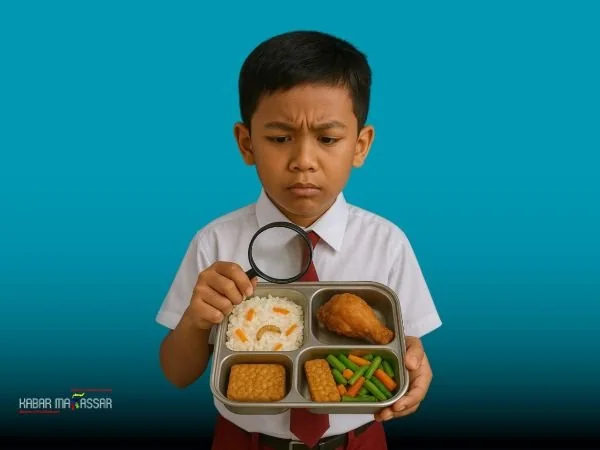 Ilustrasi Makan Bergizi Gratis berulat (Dok : KabarMakassar).