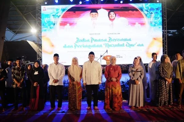 Wali Kota Makassar, Munafri Arifuddin, bersama Wakil Wali Kota Makassar, Aliyah Mustika Ilham, dan Ketua TP PKK Makassar, Melinda Aksa saat menghadiri kegiatan buka puasa bersama (Dok : Ist).