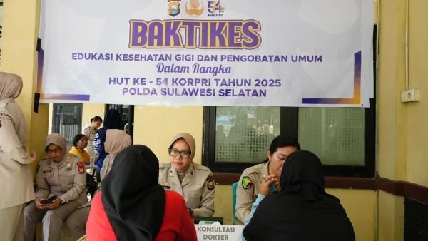 Korpri Polda Sulsel gelar kesehatan gratis untuk warga di Makassar. Dok. Ist