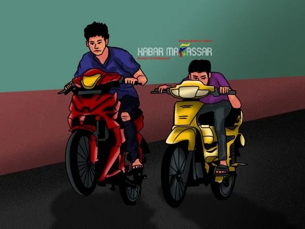 ilustrasi Balap Liar (Dok : KabarMakassar).