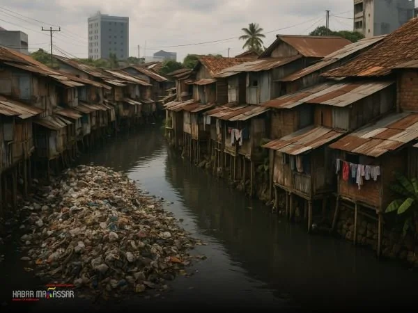 Ilustrasi banguna liar di kanal (Dok : KabarMakassar).