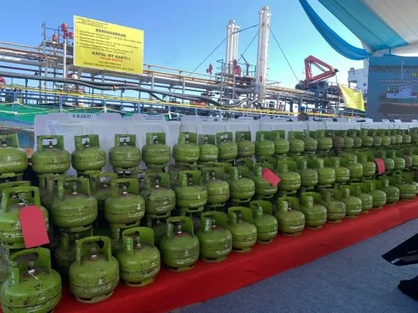 Tabung LPG 3 Kilogram yang disita jajaran Polda Sulsel (dok. Syamsi/KabarMakassar)