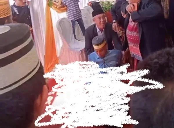 tangkapan layar korban saat melakukan Angngaru (Dok:Ist)