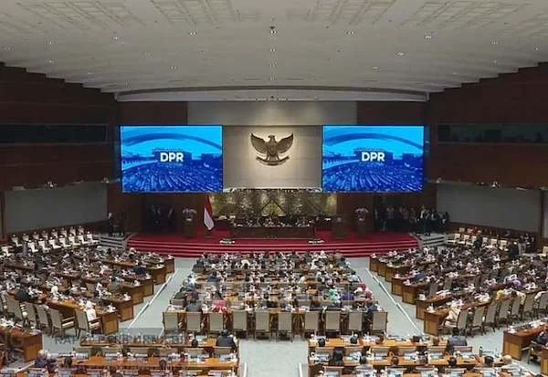 Ruang Paripurna DPR RI Kawasan Senayan Jakarta.