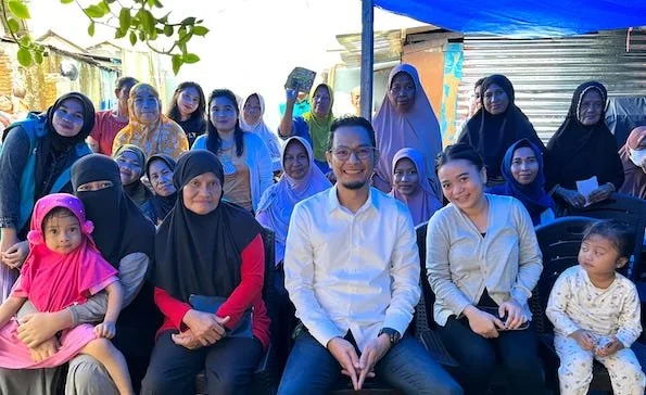 Calon Anggota Legislatif Partai Kebangkitan Bangsa (PKB), Andi Mario Paruwusi. L.R saat melakukan kampanye. (Ist)