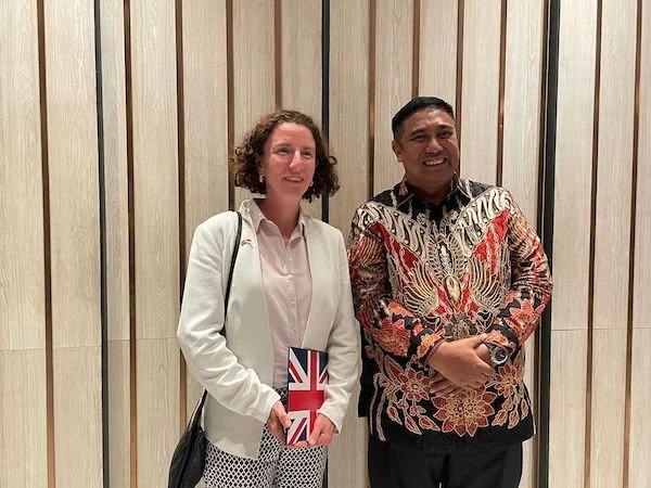 Menteri Inggris untuk Pembangunan Internasional, Perempuan, dan Kesetaraan, Anneliese Dodds (Dok. Andini KabarMakassar).