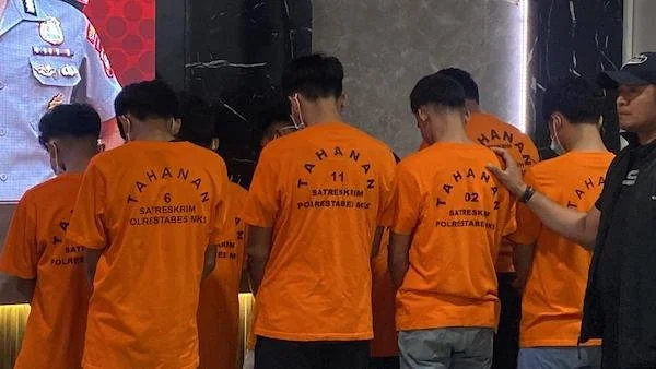 anggota geng motor yang berhasil diamankan ( Dok: Atri KabarMakassar)