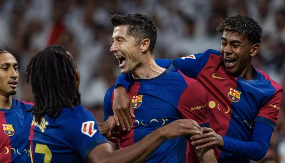 Barcelona players celebrate, Image credit: Getty Images