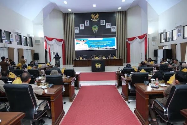 Suasana Paripurna Penyerahan Nota Keuangan dan Ranperda APBD 225 Kabupaten Gowa, (Dok: Ist).
