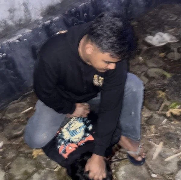 Nandar (25), warga Kabupaten Bantaeng, saat diamankan polisi.