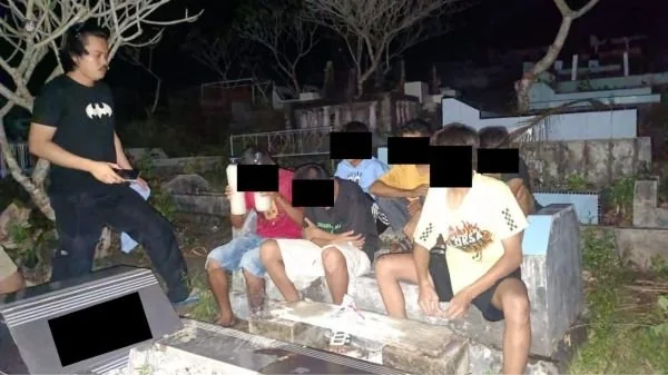 Remaja yang diamankan usai melakukan pesta miras (Dok: ist).