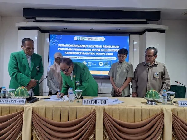 Penandatanganan kontrak Pendanaan Penelitian, Pengabdian kepada Masyarakat, dan Hilirisasi Tahun 2026 lingkup LLDIKTI Wilayah IX (dok. Ist)
