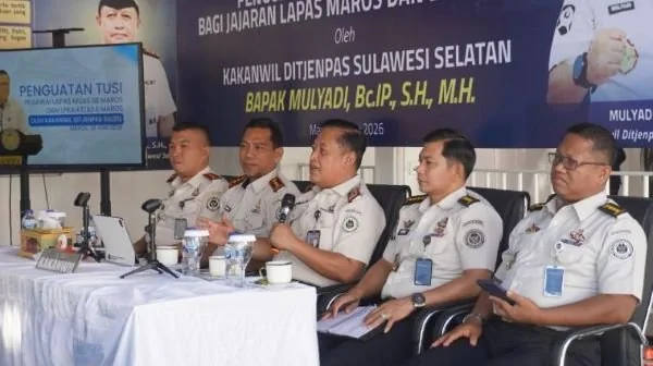 Kakanwil Ditjenpas Sulsel Mulyadi Tinjau Lapas Maros. (Dok: Ist)