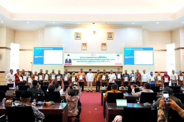 Rapat Koordinasi (Rakor) Penetapan Lahan Pertanian Pangan Berkelanjutan (LP2B) Provinsi Sulawesi Selatan. (Dok: Ist)