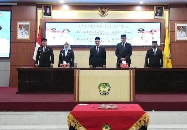 Sekprov Sulsel, Jufri Rahman di Kantor Bupati Gowa (Dok: Ist)