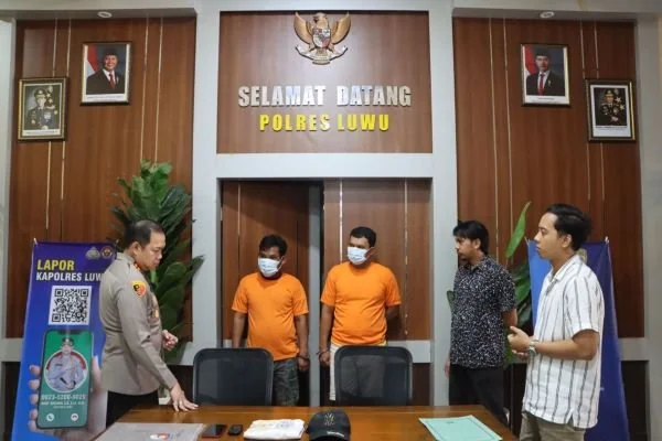Dua penipu yang mengatasnamakan Bupati Luwu terpilih (Dok: Ist).