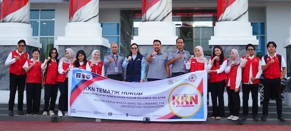 Kanwil Kemenkum Sulsel Sambut Mahasiswa KKN Tematik Unhas, Tekankan Kreativitas dan Inovasi