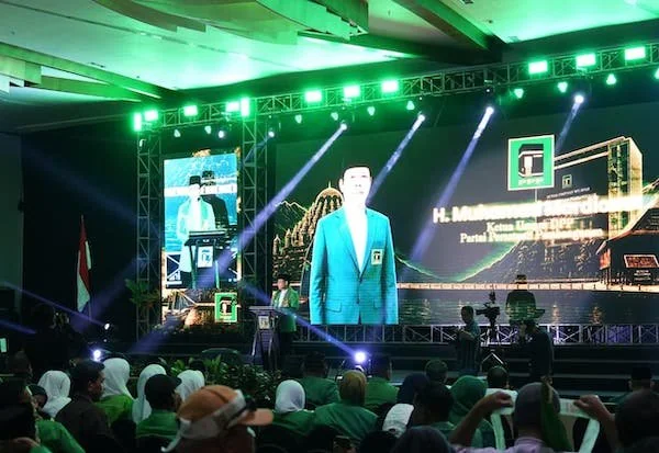 Ketua Umum DPP PPP, Muhamad Mardiono saat Memberikan Sambutan, (Dok: KabarMakassar).