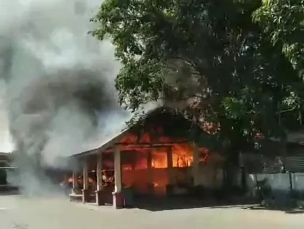 Potongan video kebakaran di Kantor Bupati Bulukumba (Dok : ist).