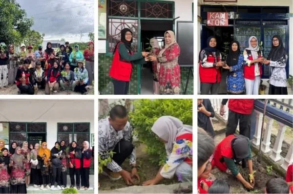 Program penghijauan mahasiswa KKNT Unhas. (Dok: Ist)