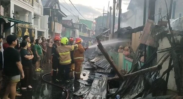 kebakaran pemukiman padat penduduk di kota Makassar(Dok:Ist)