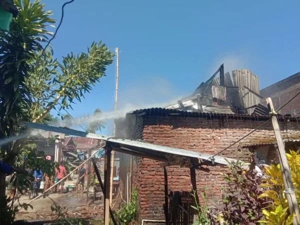 Kebakaran terjadi di Kecamatan Sanrobone, Kabupaten Takalar (Dok : Ist).
