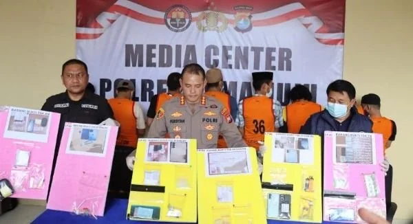 Polresta Amankan Tersangka dan Barang Bukti Narkotika dan Obat Berbahaya. (Dok: Ist)
