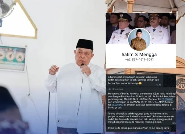 Akun penipu yang mengatasnamakan Wagub Sulbar Salim S Mengga (dok:ist)