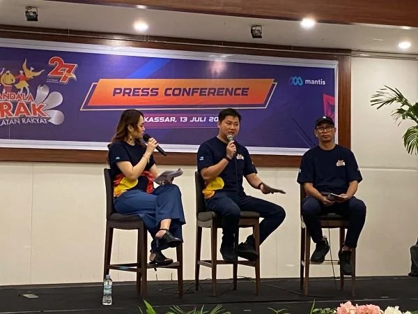 Konferensi pers pihak Mandala di salah satu hotel di Kota Makassar (Dok: Atri KabarMakassar).