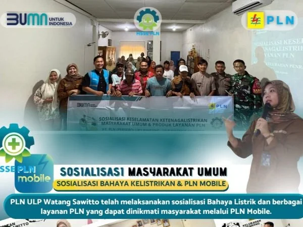 PT PLN UP3 Pinrang ULP Watang Sawitto telah melakukan sosialisasi terkait bahaya listrik dan Promo Tambah Daya (Dok : ist).