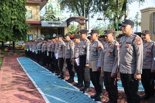 Persiapan pengaman personil Polres Maros pada Peringatan Kenaikan Yesus Kristus (Dok: Ist).