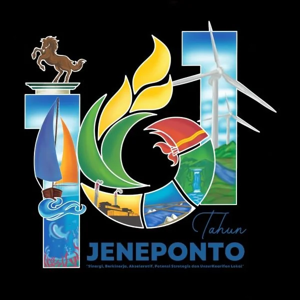 Desain Logo Hari Jadi Jeneponto ke-161 hasil karya Munawir.