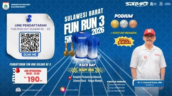 Fun Run yang akan dilaksanakan Pemprov Sulbar (Dok: Ist)