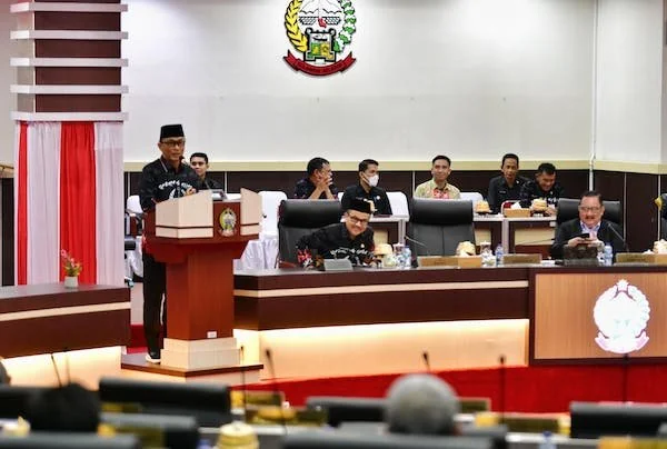 Pj Gubernur Sulsel, Prof Zudan Arif Fakrulloh di Kantor DPRD Sulsel (Dok: Ist)