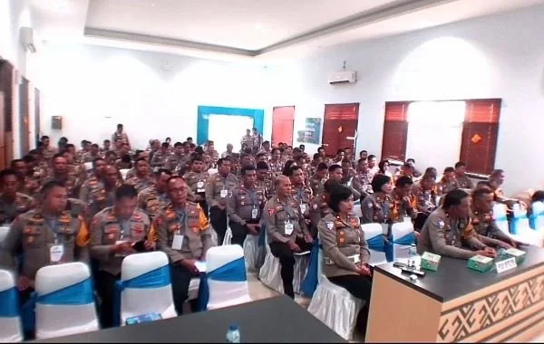 Latihan pra operasi keselamatan Pallawa 2025 oleh Polda Sulsel (Dok: Ist).