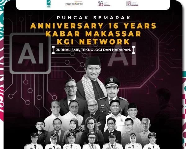 Puncak Semarak HUT ke-16 KabarMakassar dan KGI Network (Dok : KabarMakassar).