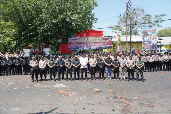 Simulasi Sispamkota, Operasi Mantap Praja 2024-2025 Polres Gowa dalam rangka Pengamanan Pilkada Gubernur dan Wakil Gubernur, Bupati dan Wakil Bupati Tahun 2024 (Dok : Ist).