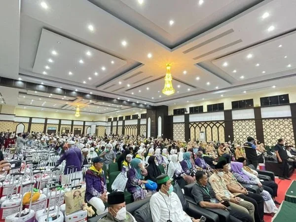 Jemaah haji Kloter 4 Embarkasi Makassar (Dok : Ist).