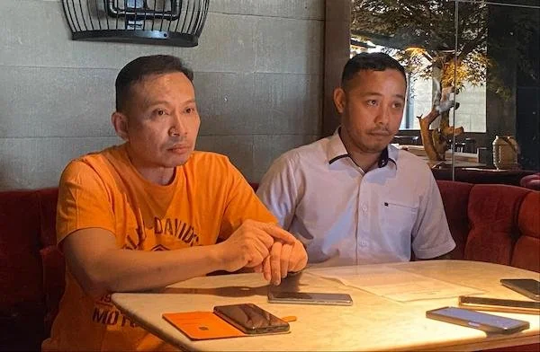 dr Zaenal Arifin (kiri) dan pengacara, Fahril Arif (Kanan) (Dok: Atri KabarMakassar)