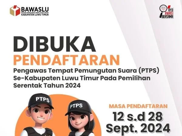 Pendaftaran Pengawas Tempat Pemungutan Suara (Dok : Ist).