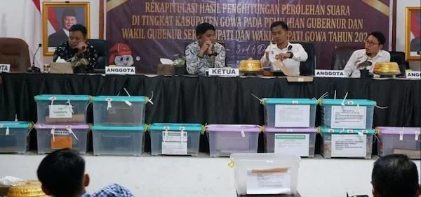 Rapat Pleno Rekapitulasi KPU Gowa (Dok:Ist)