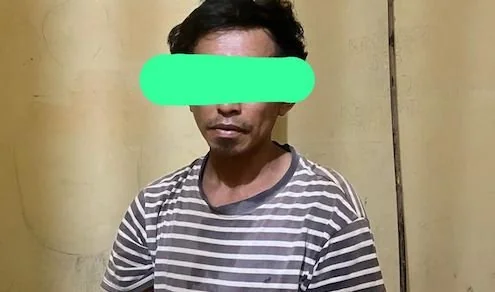 Pelaku yang berhasil di ringkus Personel Polsek Tommo(dok:ist)
