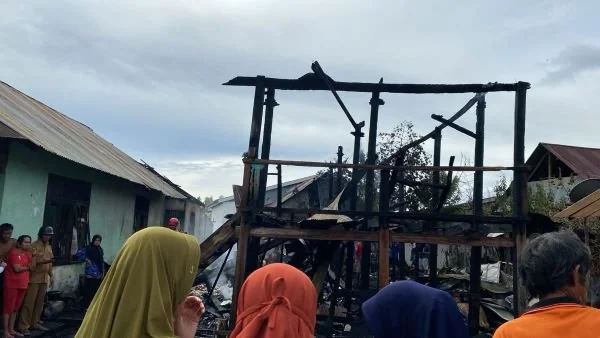 Kondisi rumah korban usai kebakaran (Dok : Ist).