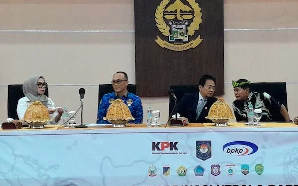 Pj Gubernur Provinsi Sulawesi Selatan, Prof Zudan Arif Fakrulloh di Rakor Penguatan Peran APIP (Dok: Nofi KabarMakassar)